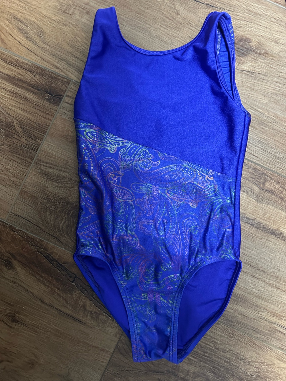 Royal Blue Girls' Paisley One-Piece Leotard